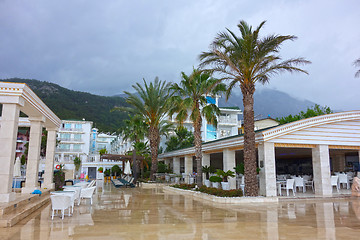 Image showing A rainy day in a beautiful resort