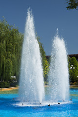 Image showing Fountain in formal park