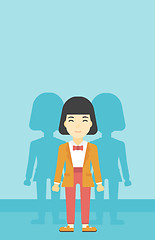 Image showing Woman searching for job vector illustration.