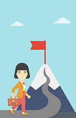 Image showing Leader business woman vector illustration.