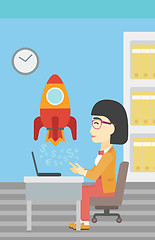 Image showing Successful business start up vector illustration.