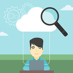 Image showing Cloud computing technology vector illustration.