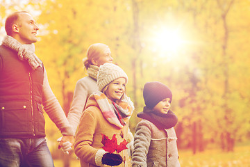 Image showing happy family in autumn park