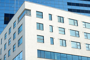 Image showing close up of multistory office building in city