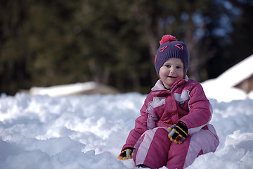 Image showing little girl at winter day