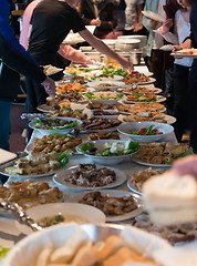 Image showing catering food table