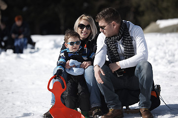 Image showing family portrait at beautiful winter day