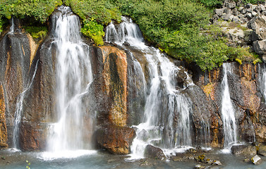 Image showing Hraunfossar waterfalls in Iceland