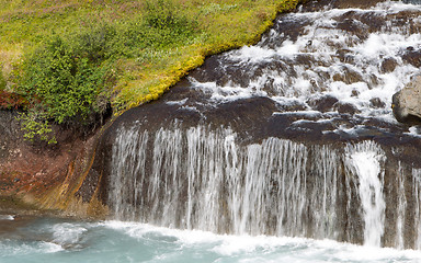 Image showing Hraunfossar waterfalls in Iceland