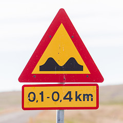 Image showing Speed bumps ahead - Iceland