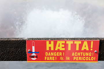 Image showing Danger - boiling watter sign