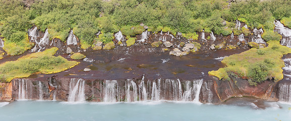 Image showing Hraunfossar waterfalls in Iceland