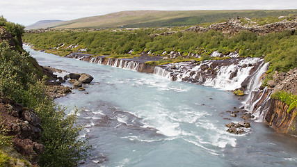 Image showing Hraunfossar waterfalls in Iceland