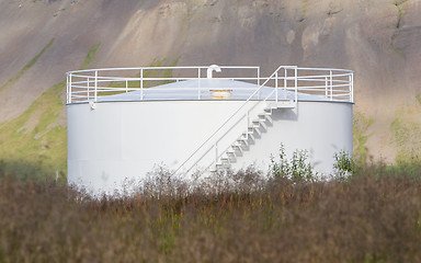 Image showing White gas storage tank