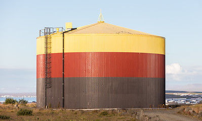 Image showing Colorful storage tank