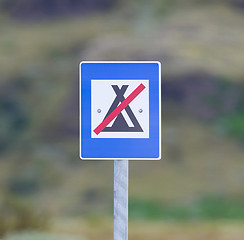 Image showing No camping sign, Iceland