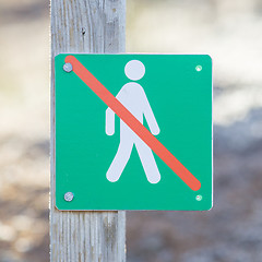 Image showing Forbidden to walk over here - Iceland
