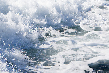 Image showing Wave of a ferry ship on the open ocean