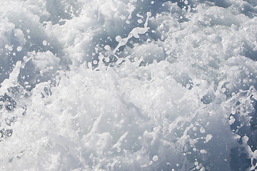 Image showing Wave of a ferry ship on the open ocean