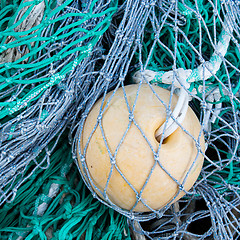 Image showing Pile of fishing nets