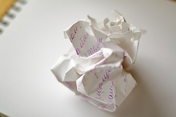 Image showing Crumpled paper ball