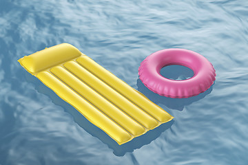 Image showing Pool raft and swim ring