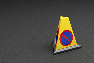 Image showing No parking cone