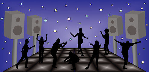 Image showing Night party