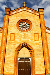 Image showing  lombardy    in  the villa cortese   old   church  closed brick 