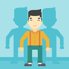 Image showing Man searching for job vector illustration.