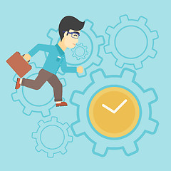 Image showing Businessman running vector illustration.