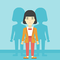 Image showing Woman searching for job vector illustration.