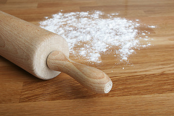 Image showing flour and pin