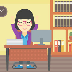 Image showing Successful business woman vector illustration.