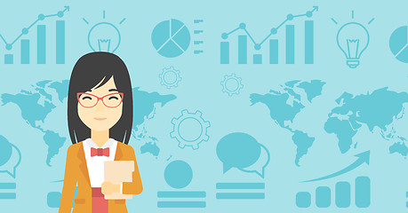 Image showing Successful business woman vector illustration.