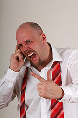 Image showing furious man on phone