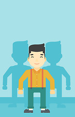 Image showing Man searching for job vector illustration.