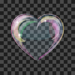 Image showing Shiny bubble heart