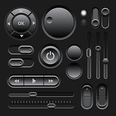 Image showing Black Web UI Elements Design