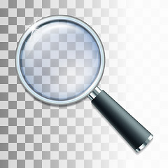 Image showing Magnifying glass on transparent background.