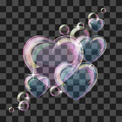 Image showing Shiny bubble heart