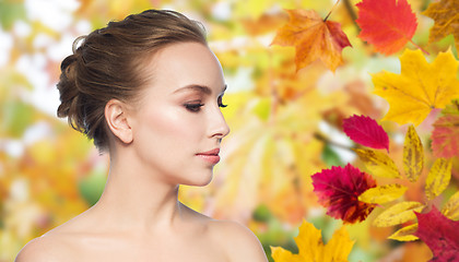 Image showing beautiful young woman face over white background