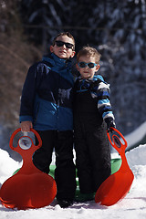 Image showing portrait of little boys at winter day