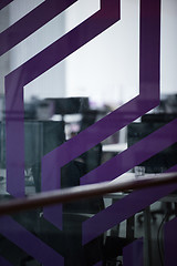 Image showing empty office with modern computers