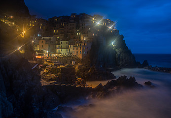 Image showing Romantic view of Manarola village 