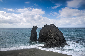 Image showing Seascape of Italy Liguria coast travel