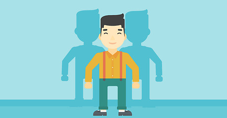 Image showing Man searching for job vector illustration.