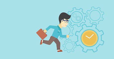 Image showing Businessman running vector illustration.