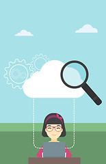 Image showing Cloud computing technology vector illustration.