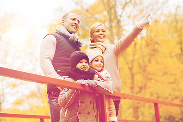 Image showing happy family in autumn park